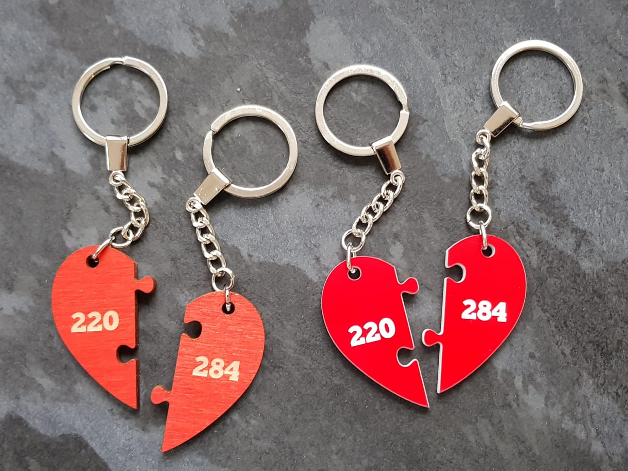 Amicable Numbers Pair Of Keyrings Maths Gear Mathematical Curiosities Games And Gifts