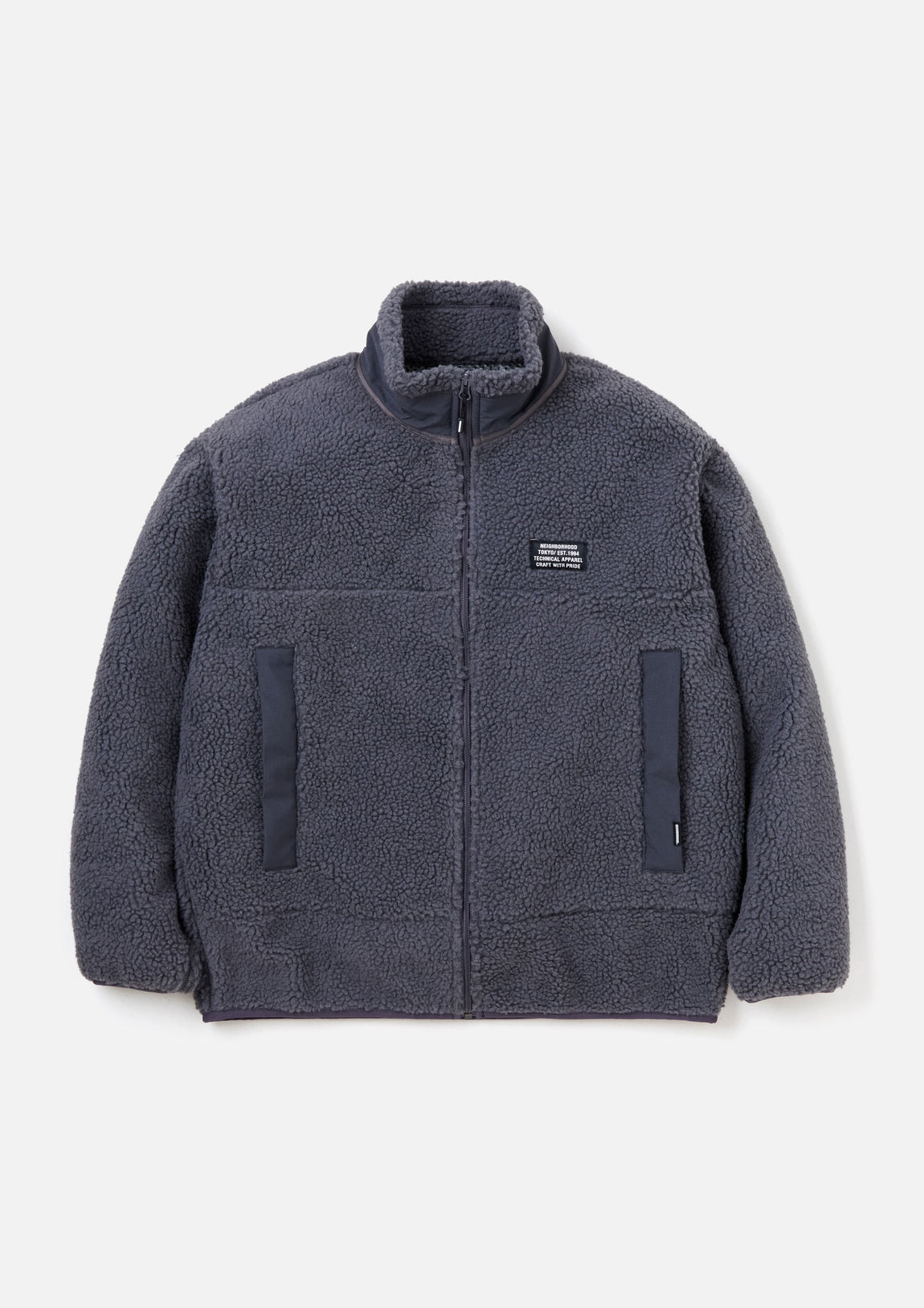 陰山織物謹製 ネイバーフッド ボア フリース ジャケット グレー FLEECE