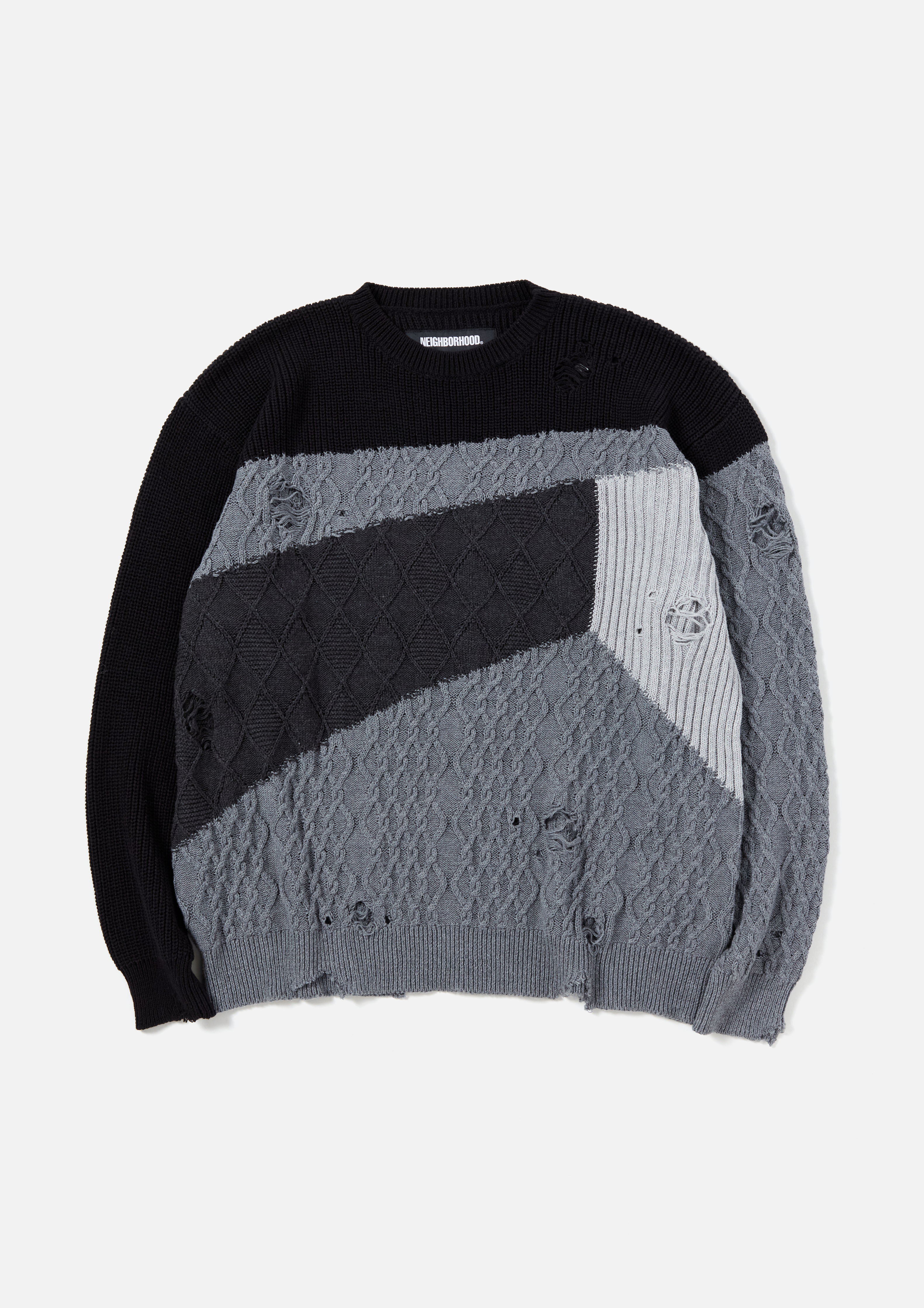 23SS】NEIGHBORHOOD PATCHWORK SWEATER 【全品送料無料】 nods.gov.ag