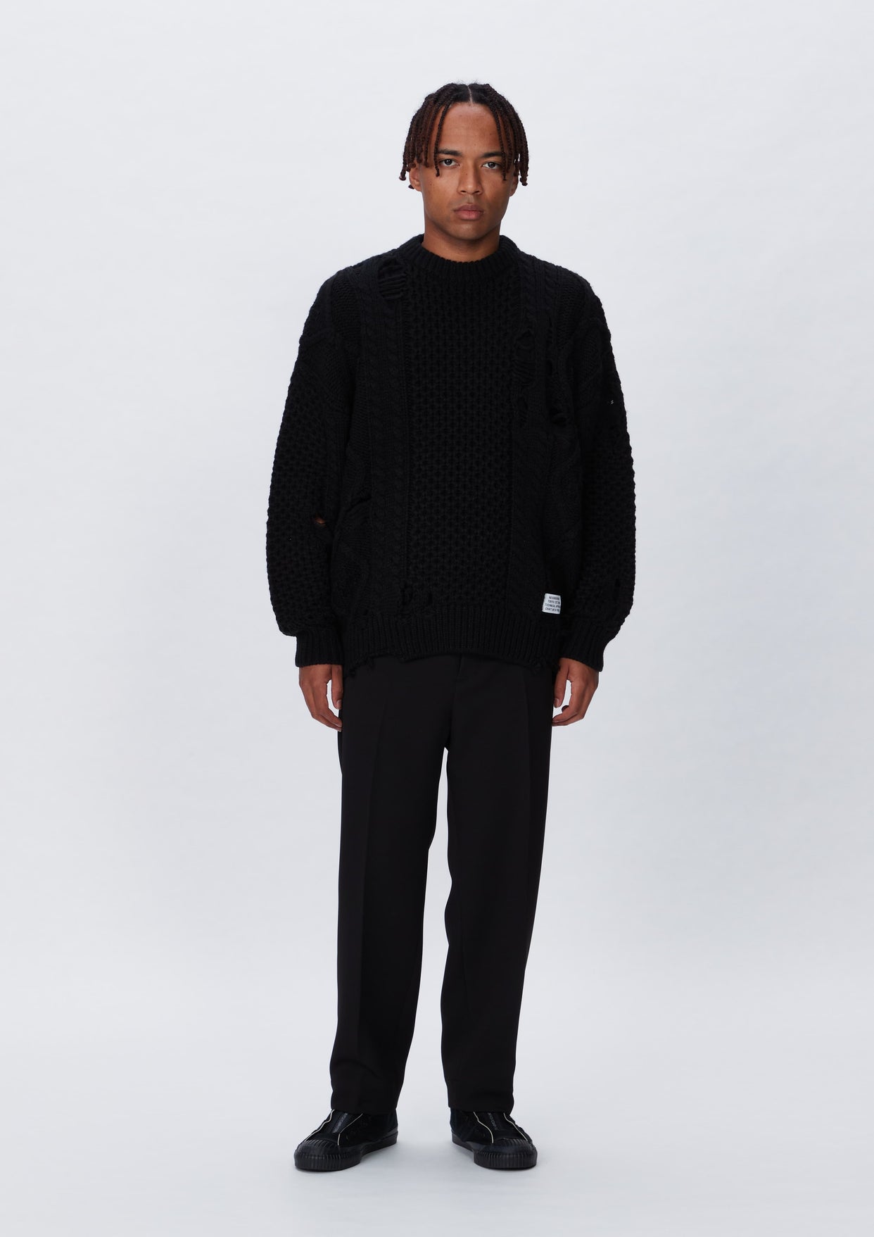 22AW NEIGHBORHOOD SAVAGE CABLE SWEATER-