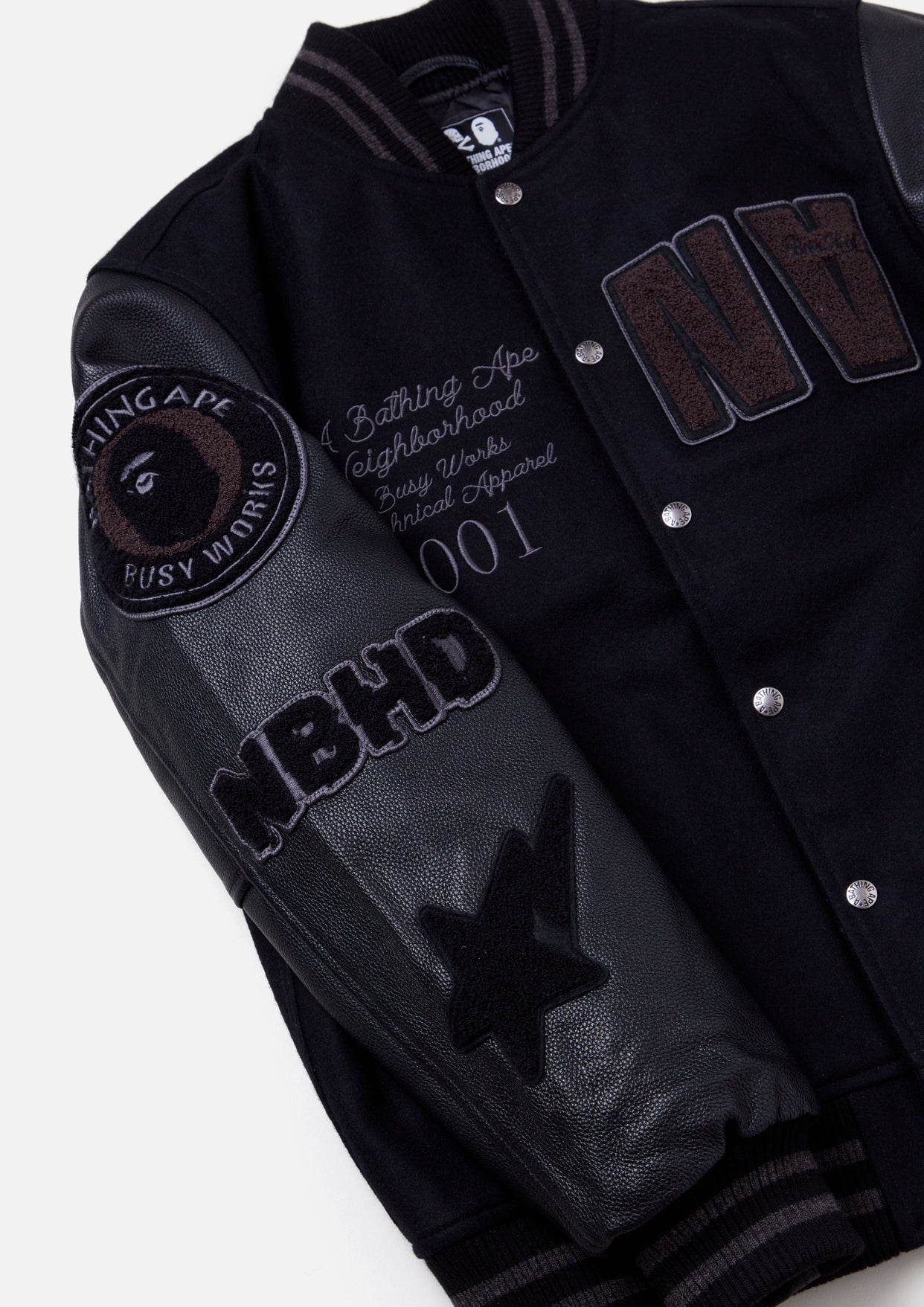 NEIGHBORHOOD BAPE NBHD VARSITY JACKET M ネイバーフッド ジャケット