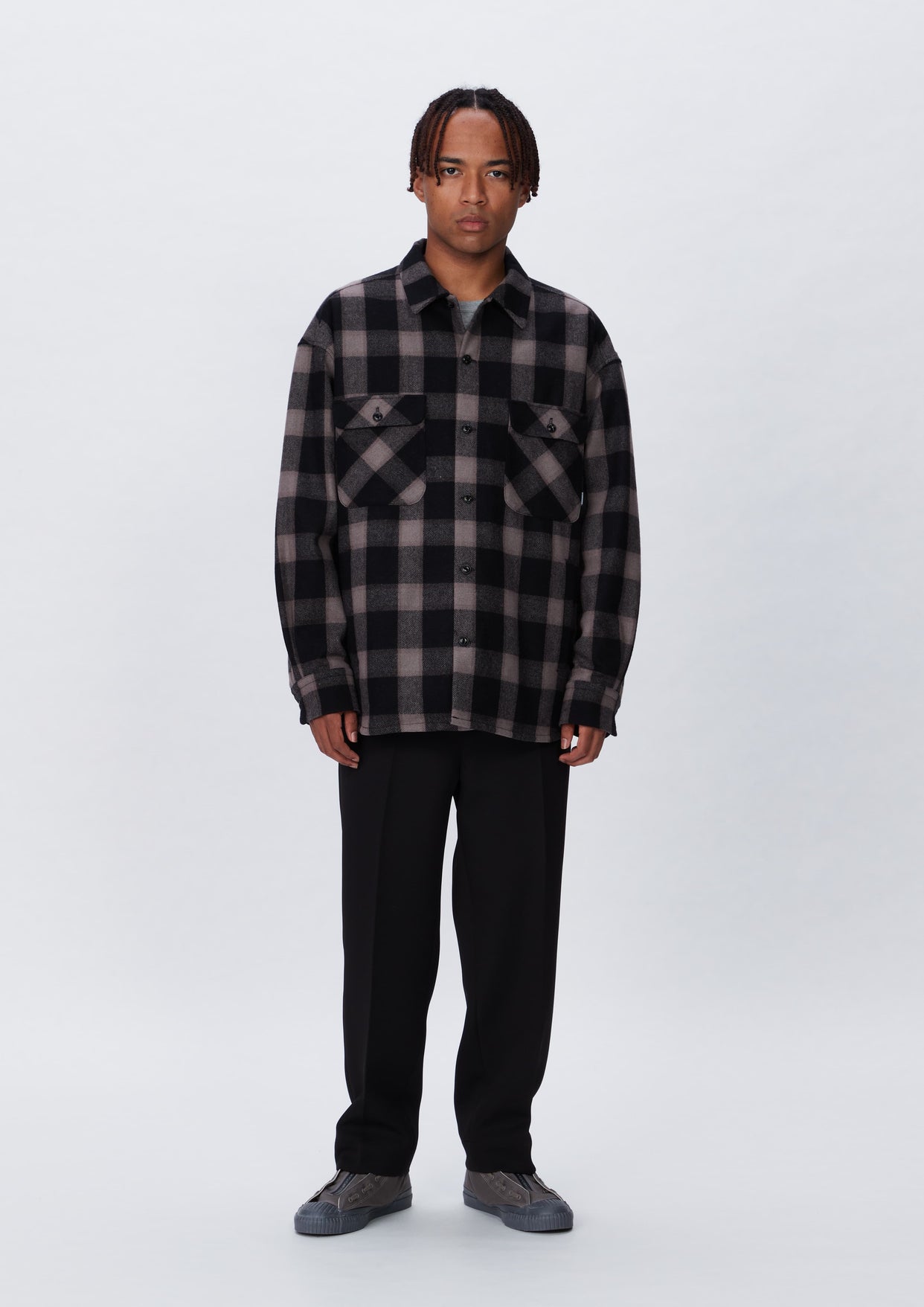 NEIGHBORHOOD - NEIGHBORHOOD 22AW BUFFALO CHECK SH LSの+