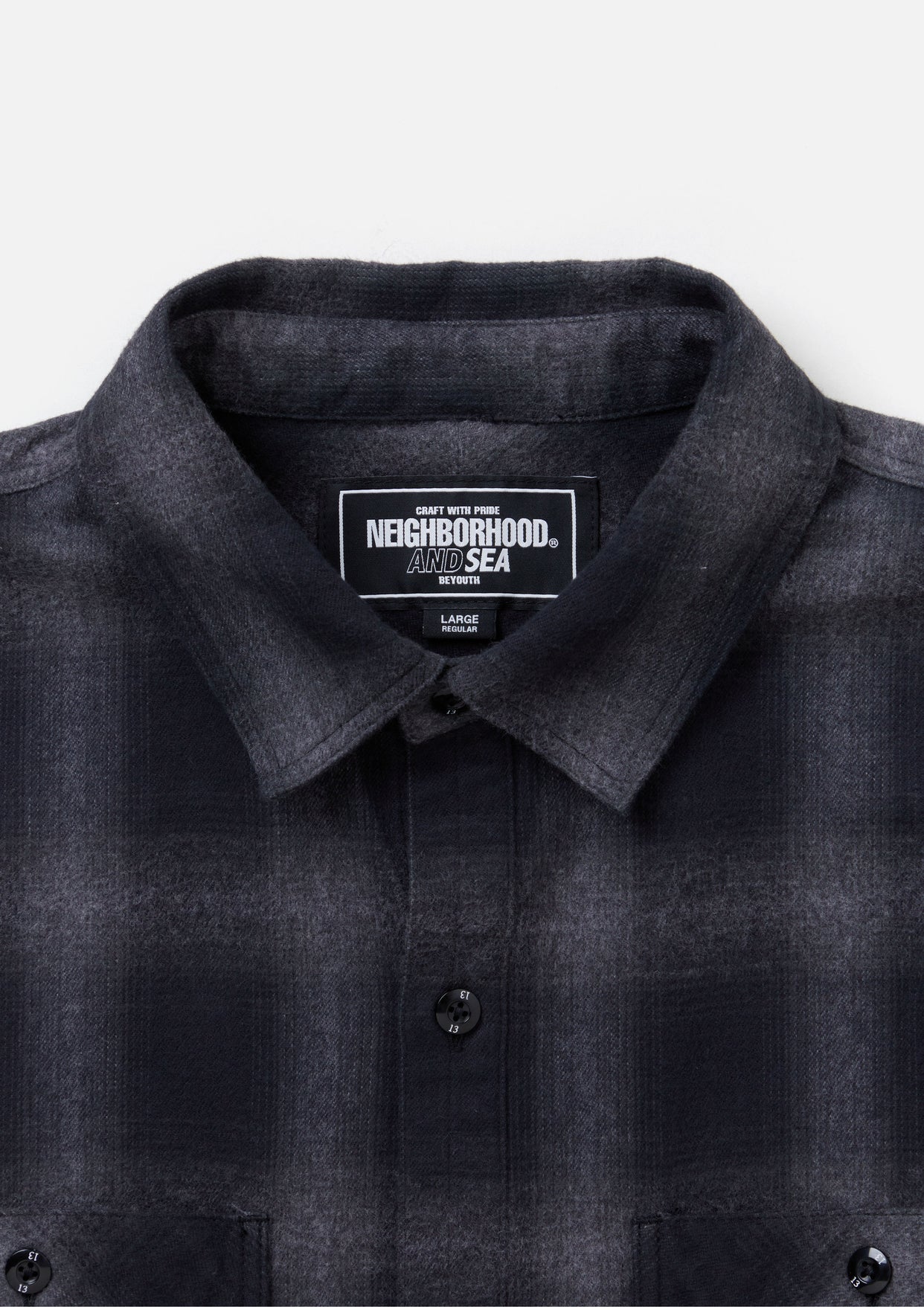 NH X WIND AND SEA OMBRE CHECK SHIRT LS-