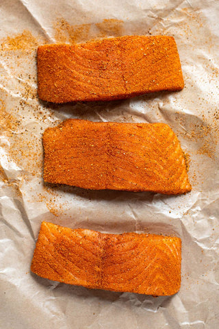 Salmon fillets with blackening seasoning