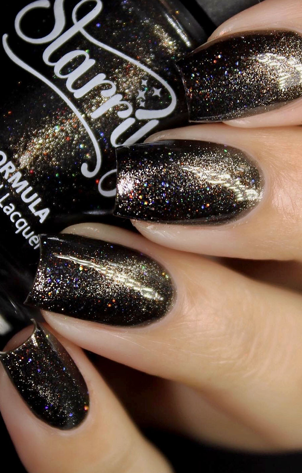 Starrily Black Magic - Black Holographic Nail Polish - 15 ml