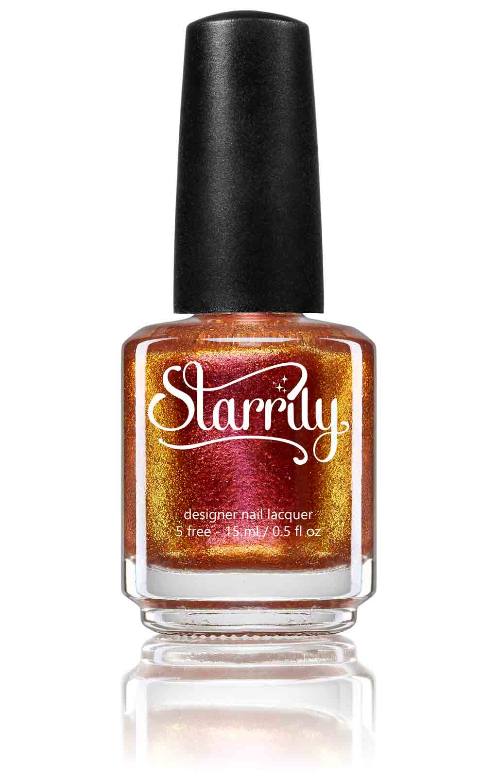 Starrily Sunset Boulevard Red Orange Flake Nail Polish 15 Ml