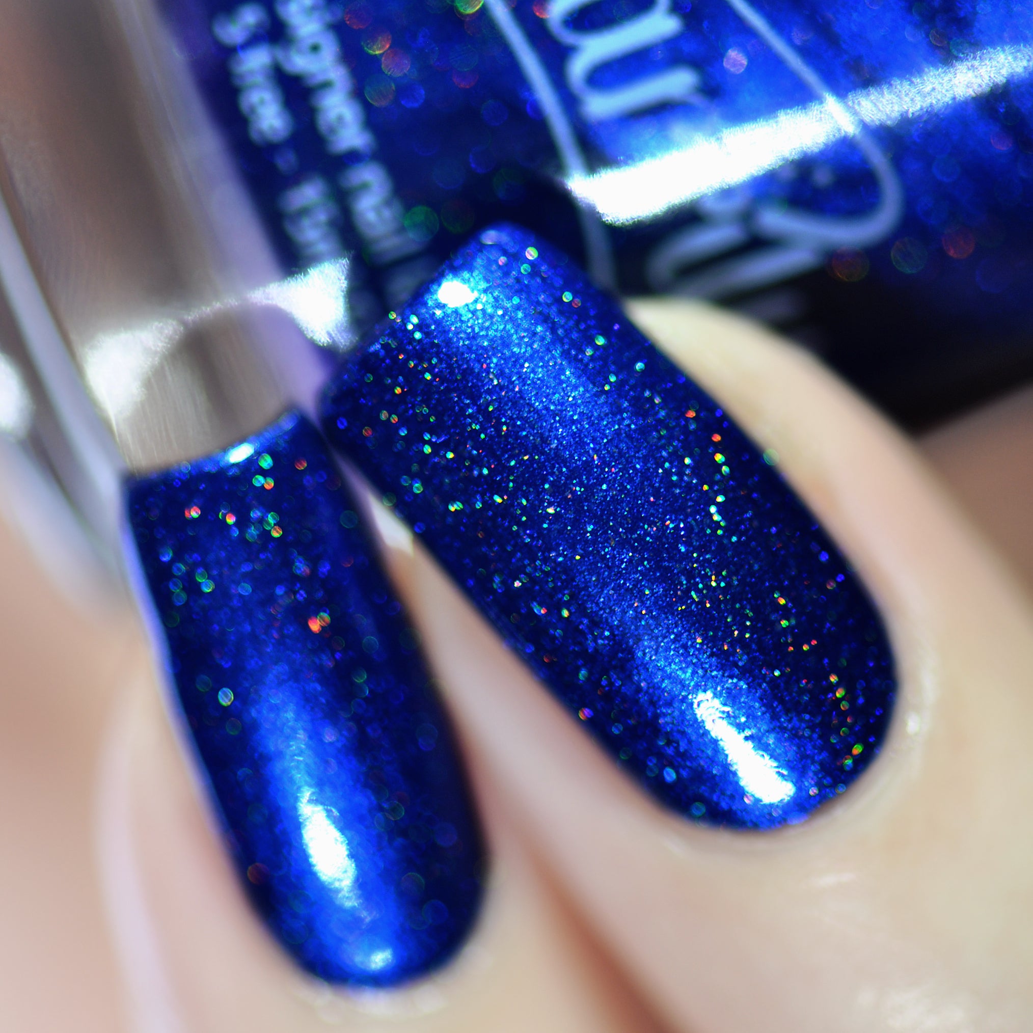 blue fingernail polish