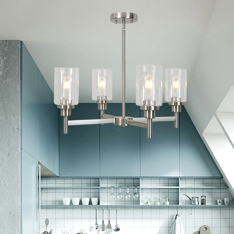 5 Light Modern Kitchen Island Chandelier | BlackCage Pendant Ligh