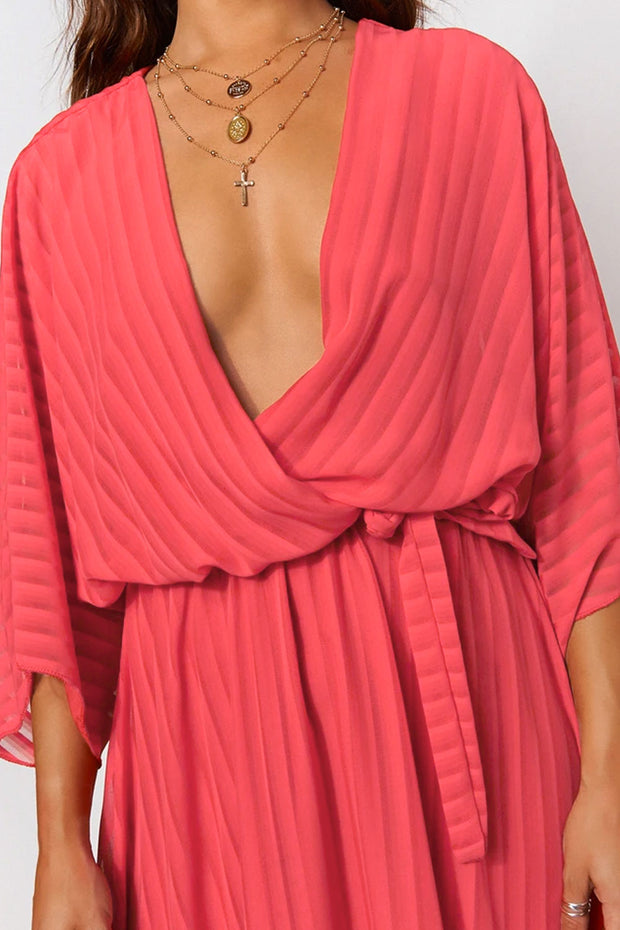 Coco Coral Wrap Front Maxi Dress – The Fashion Bible