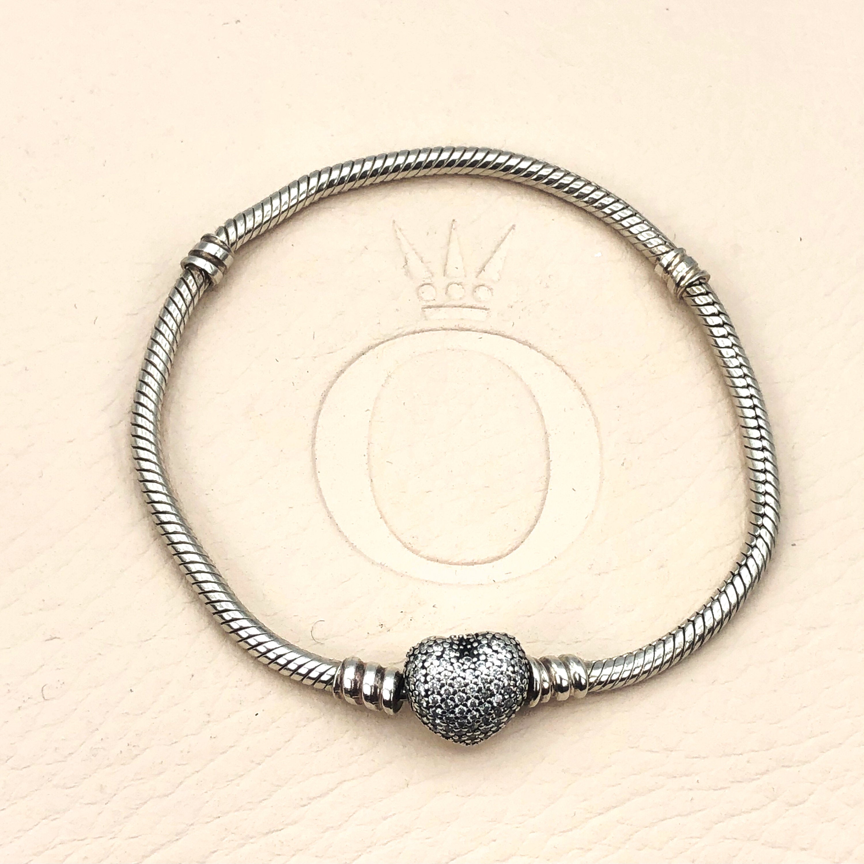 PANDORA Moments Sparkling Sterling Silver Charm Bracelet With Heart Pa