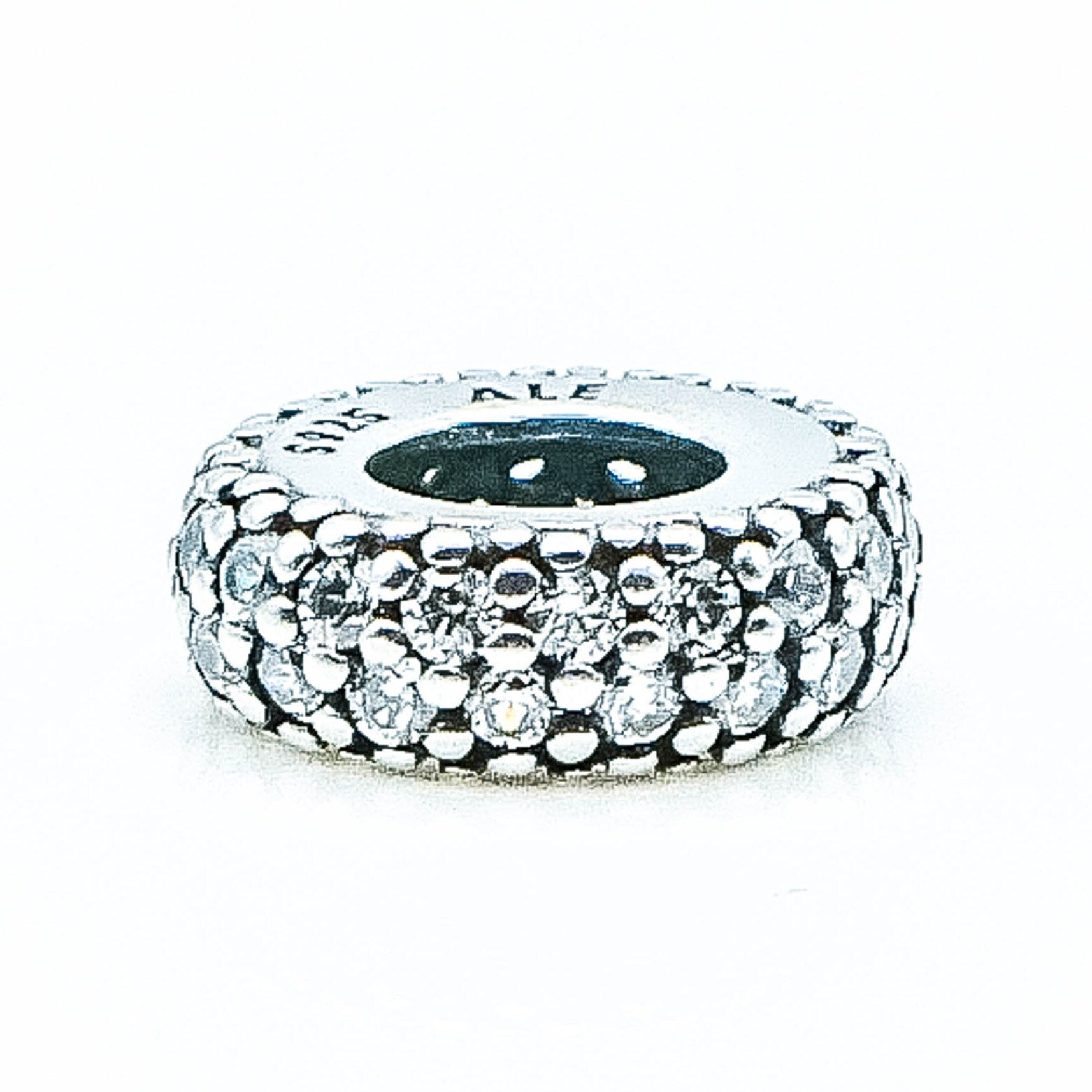 PANDORA Inspiration Within Sterling Silver Spacer Charm With Clear Zirconia