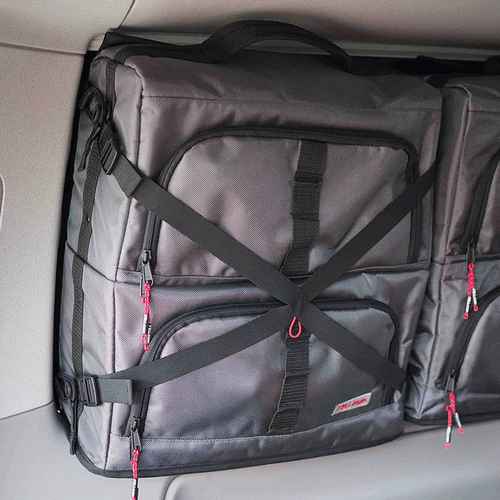 Set de sacoches de fenêtre pour VW T5 T6 T6.1 California Beach(2 sacoches/1  support) - modulaire extensible acheter dans le Büssli Campingbus  Accessoires Shop Suisse