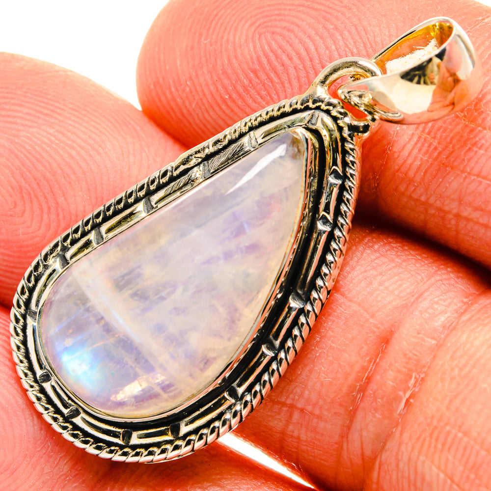 Rainbow Moonstone Pendants handcrafted by Ana Silver Co - PD25680