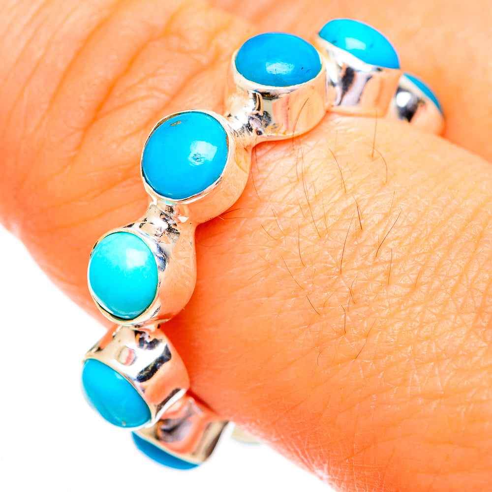 Sleeping Beauty Turquoise Rings handcrafted by Ana Silver Co - RING111814