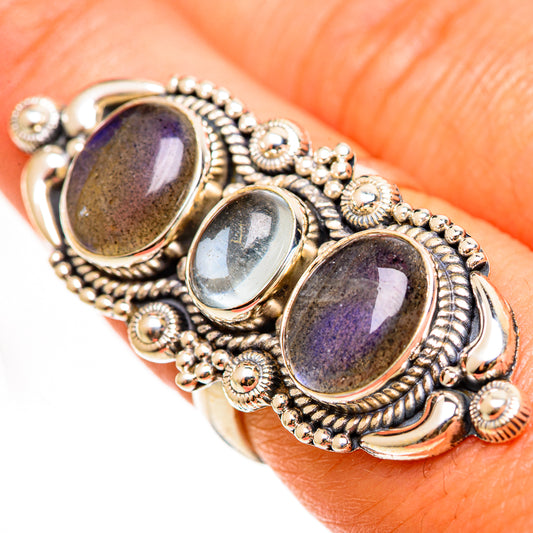 Labradorite Rings handcrafted by Ana Silver Co - RING112352