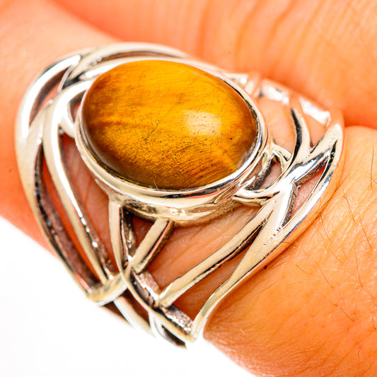 Tiger Eye Rings handcrafted by Ana Silver Co - RING113432