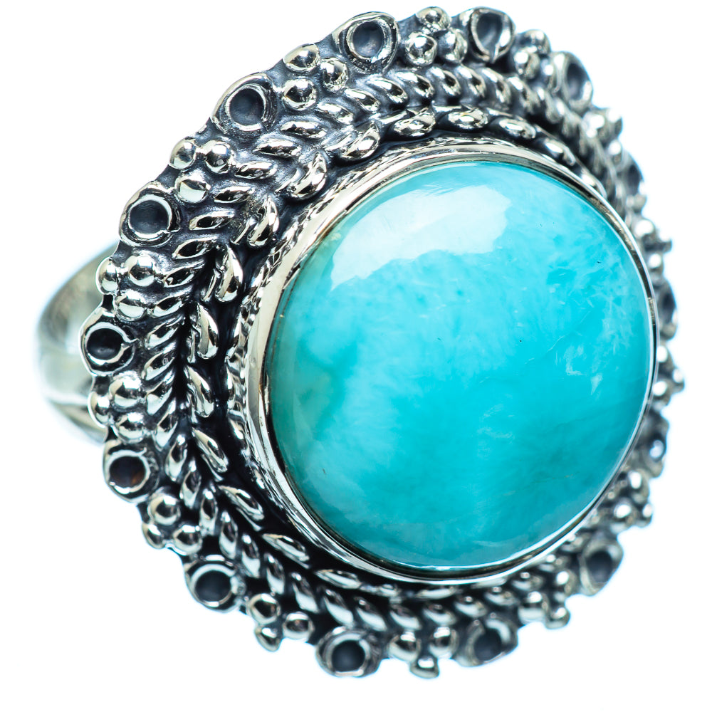 Large Larimar Ring Size 7.25 (925 Sterling Silver) RING1000249 – Ana ...