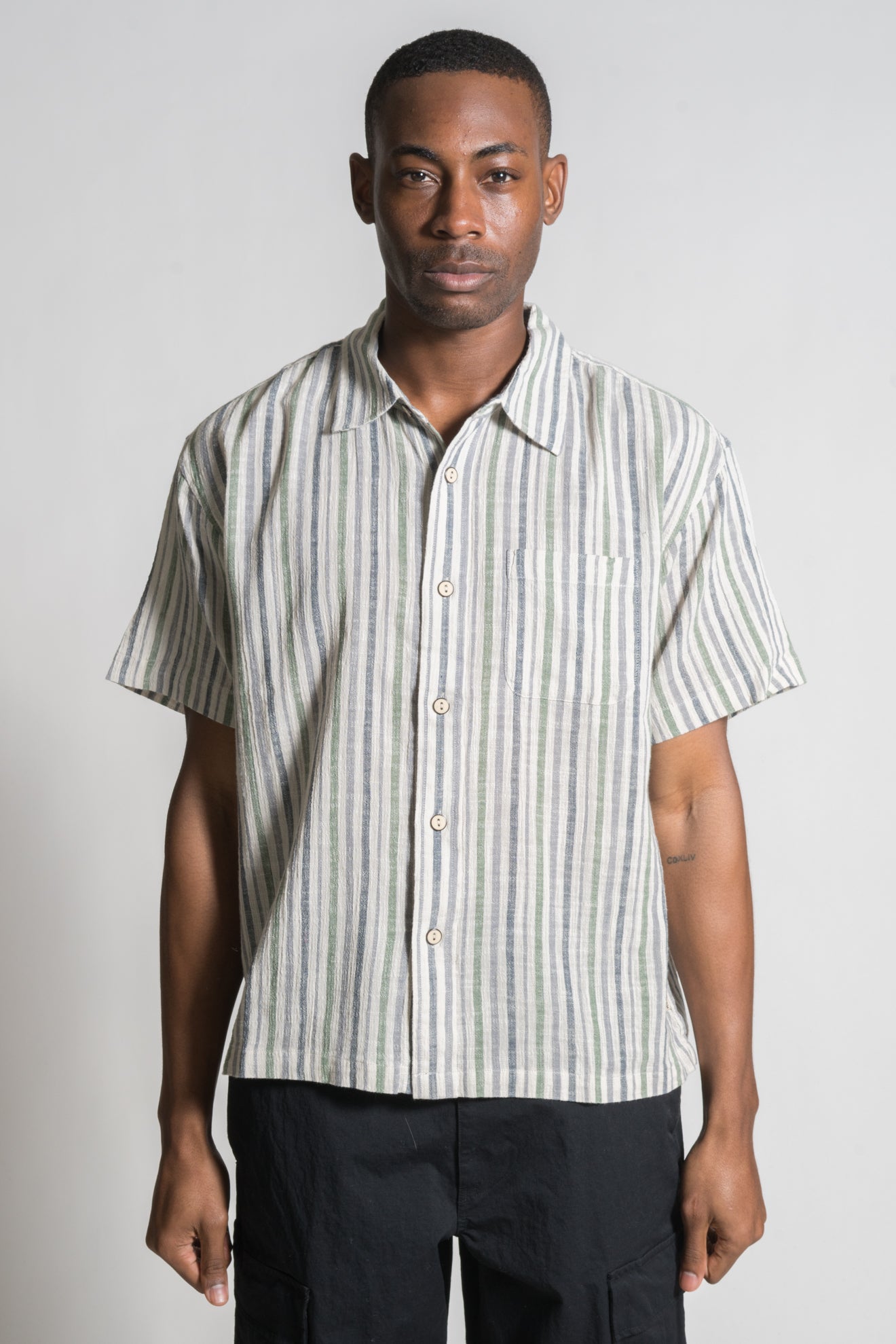 stussy WRINKLY COTTON GAUZE SHIRT - シャツ