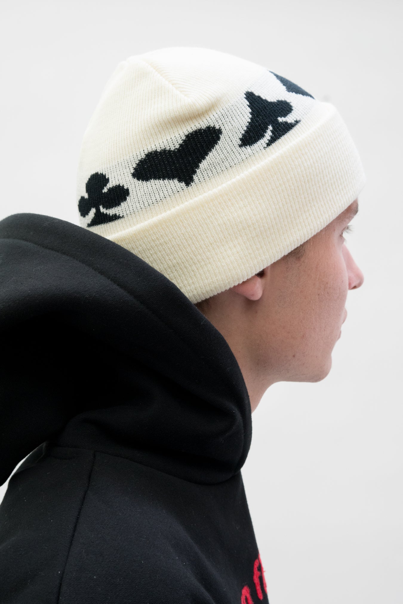 Stussy Full Suit Jacquard Cuff Beanie in White