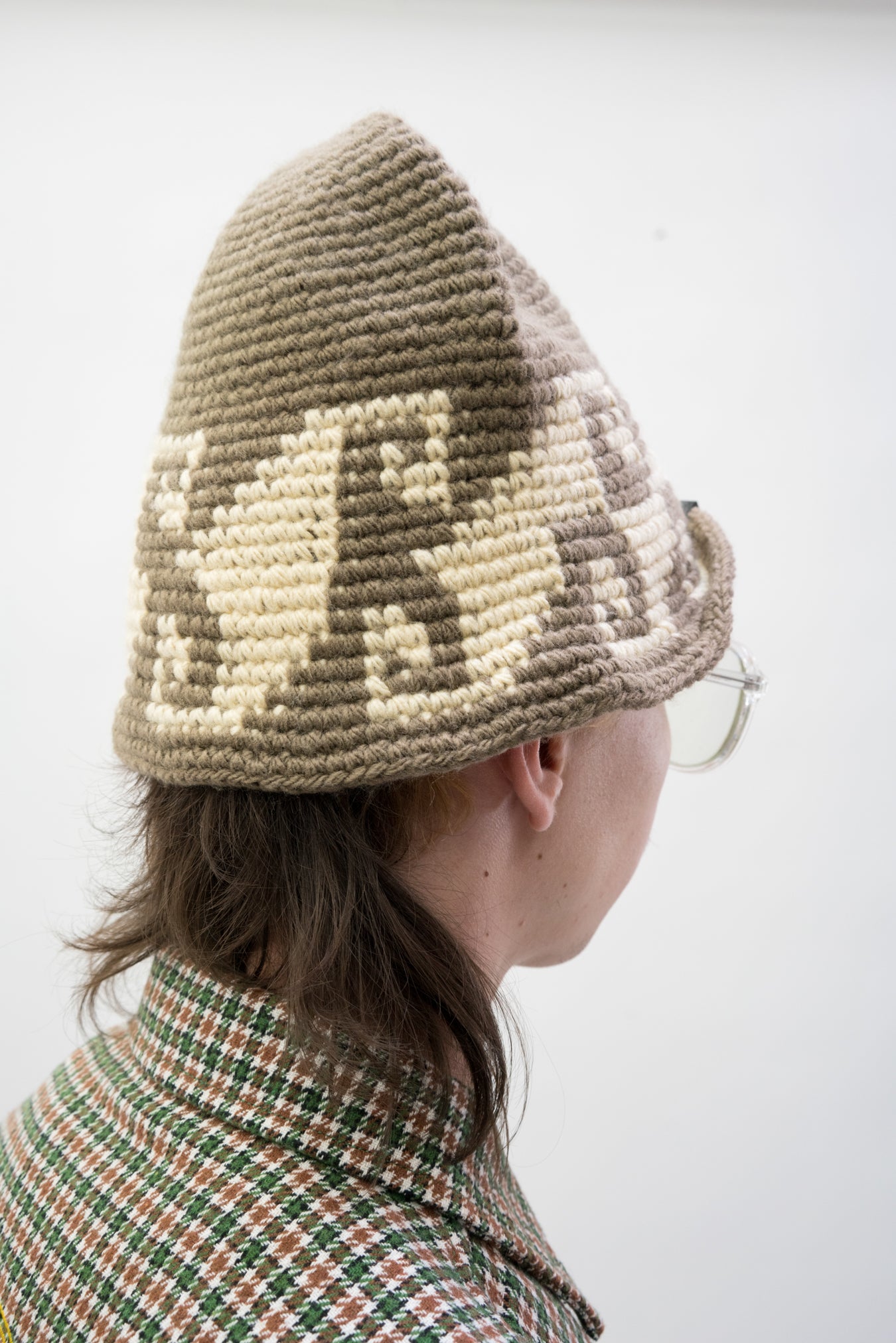 Stussy Waves Knit Bucket Hat in Brown