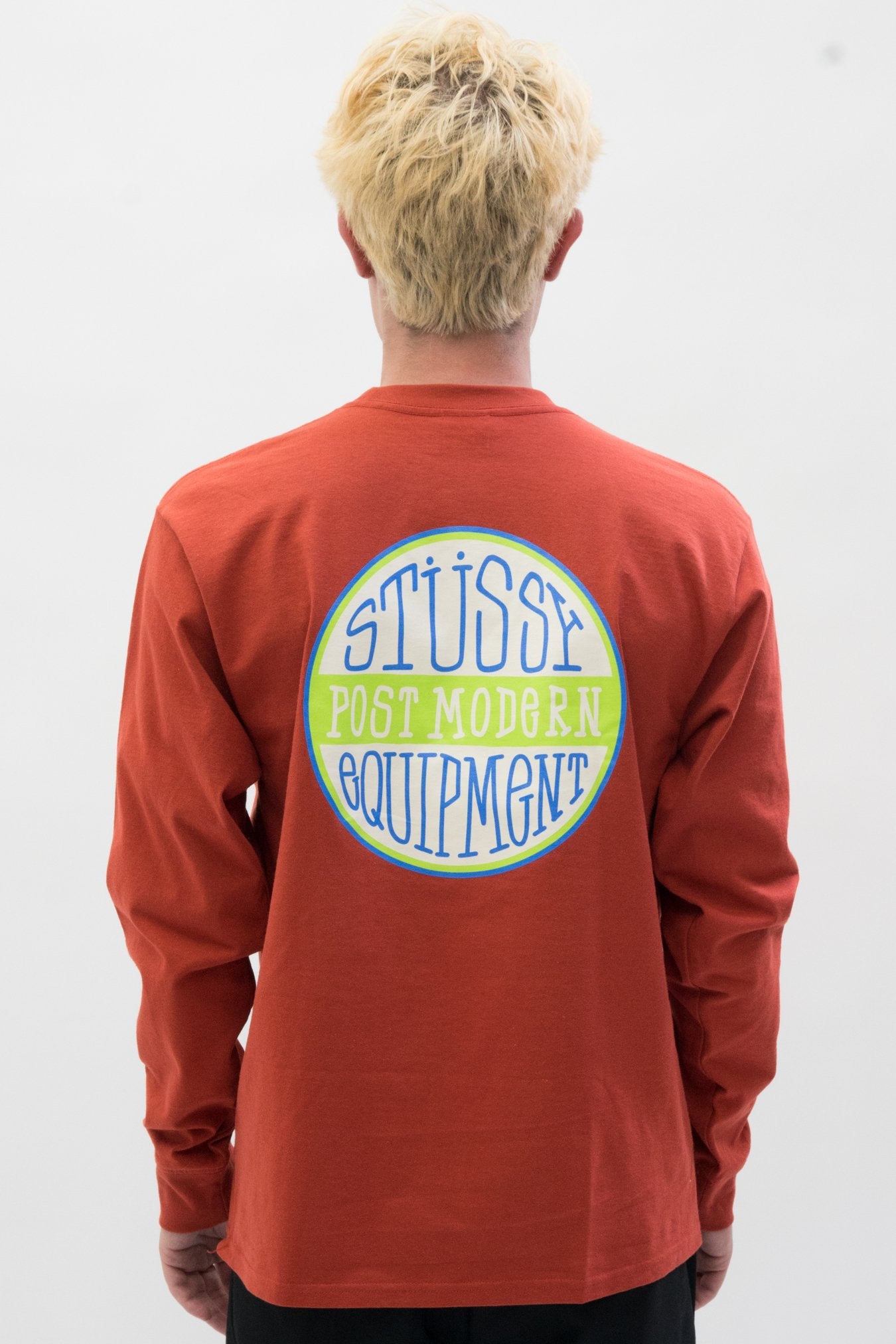 Stussy Post Modern Equipment Longsleeve Tee in Brick