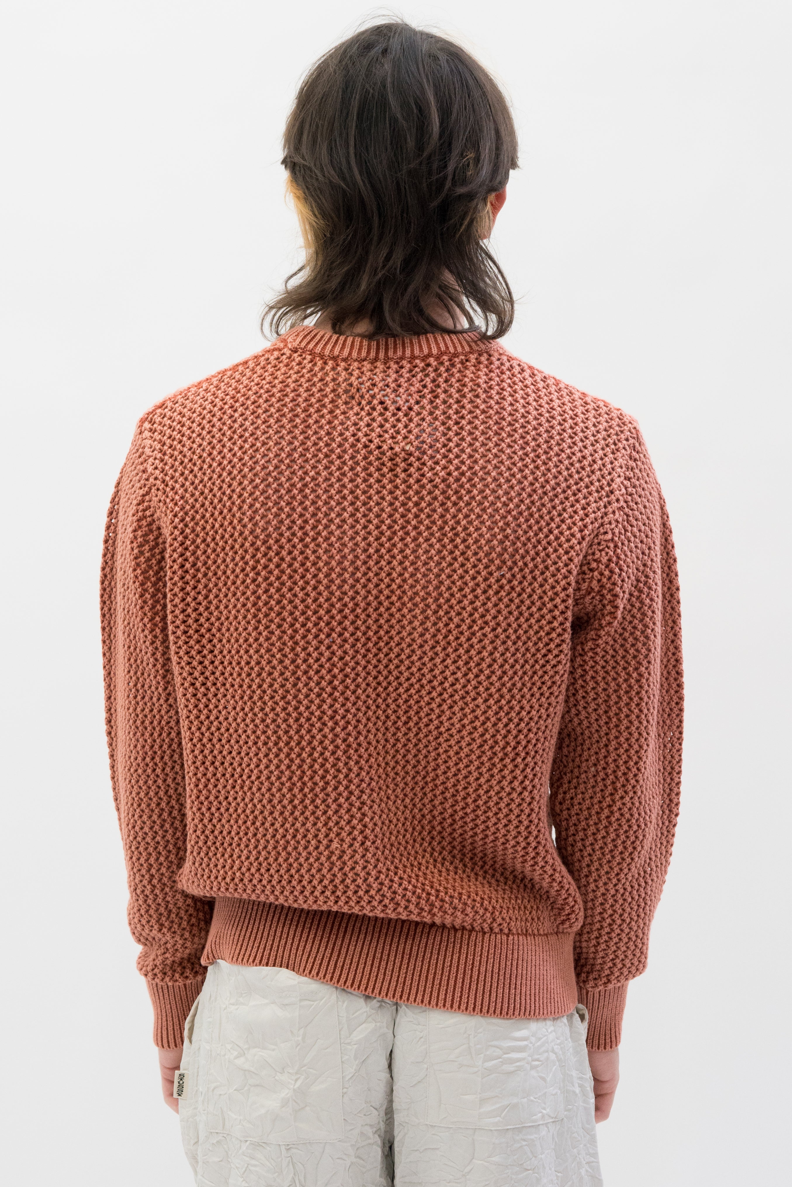 Stussy Pigment Dyed Loose Gauge Sweater in Salmon