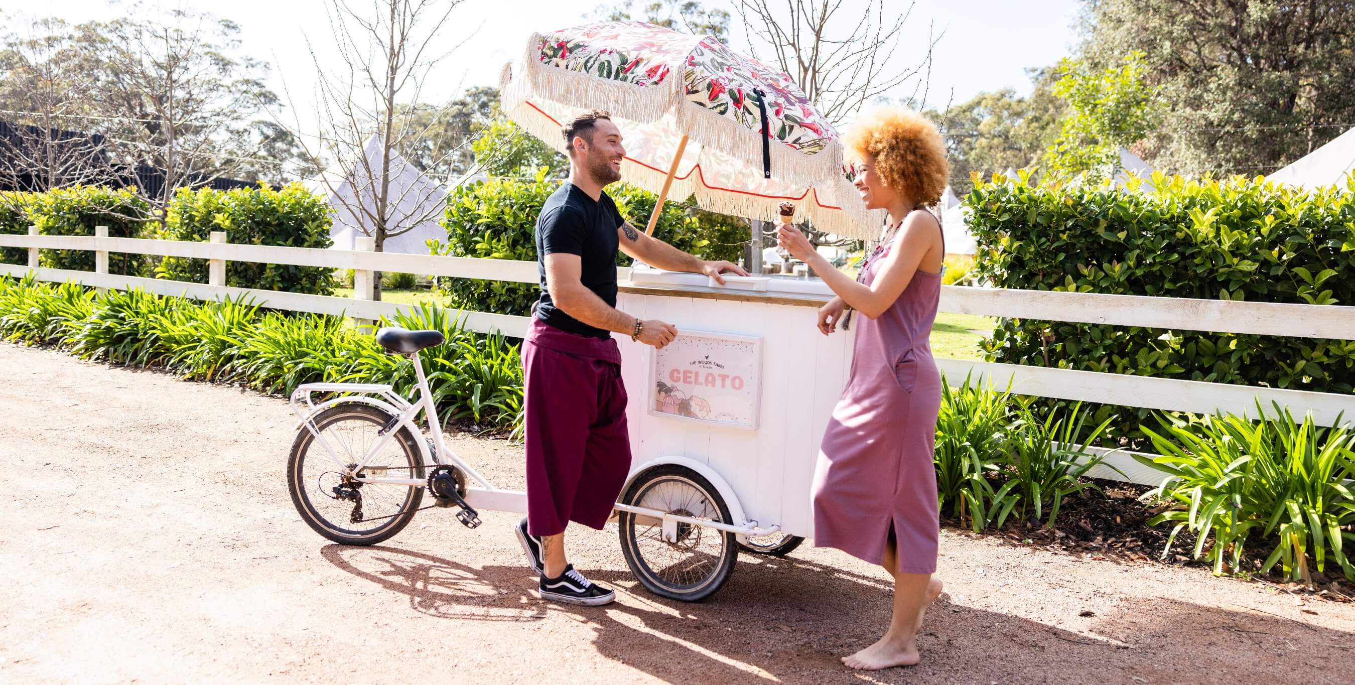 Ice Cream Cart at The Woods Farm Jervis Bay