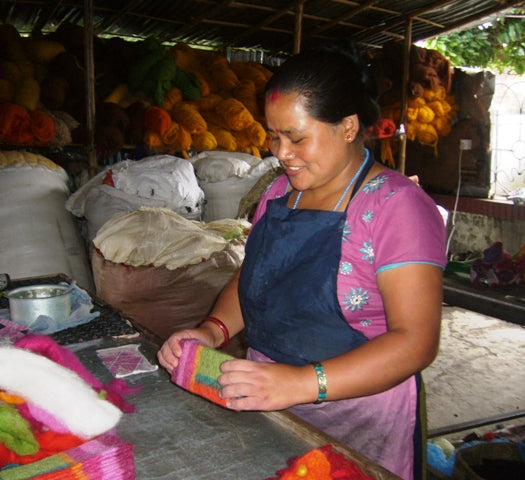 Felt workshop in Nepal