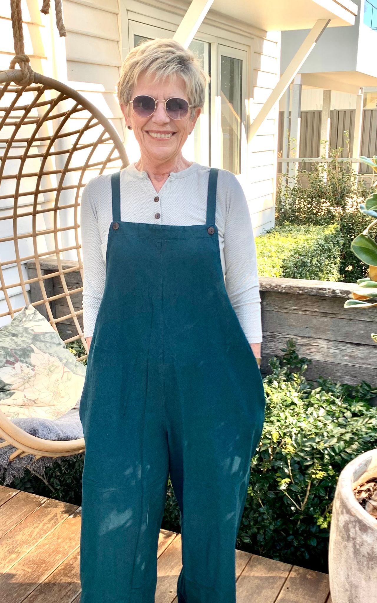 Juanita Overalls Long - Turquoise