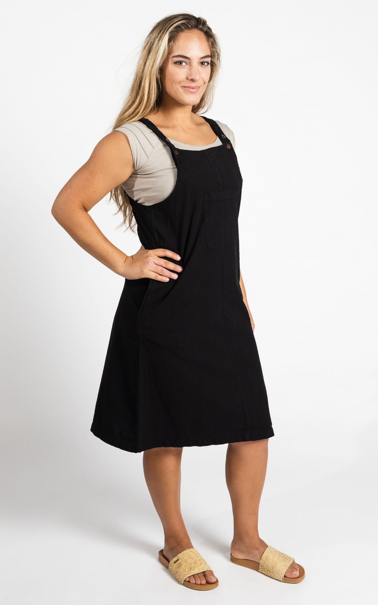 Ayla Pinafore - Black