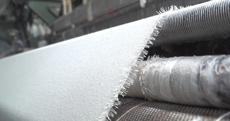 Surya cotton fabric being woven