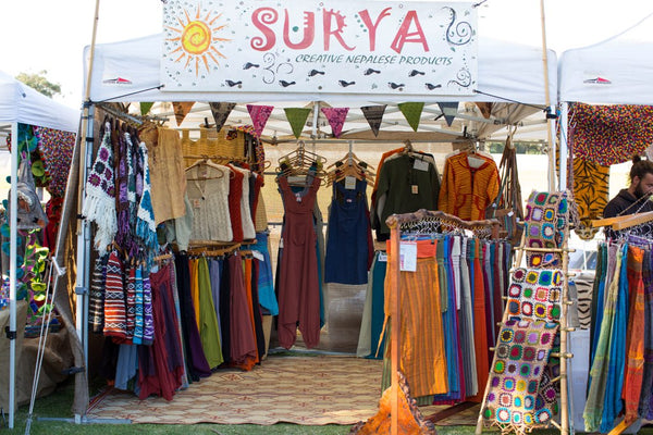 Surya Nepal stall at Foragers Bulli market