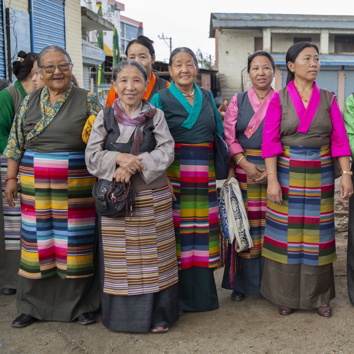 Traditional Tibetan Chuba Dress in Kathmandu