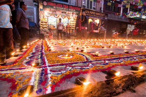 Tihar festival of lights in Nepal