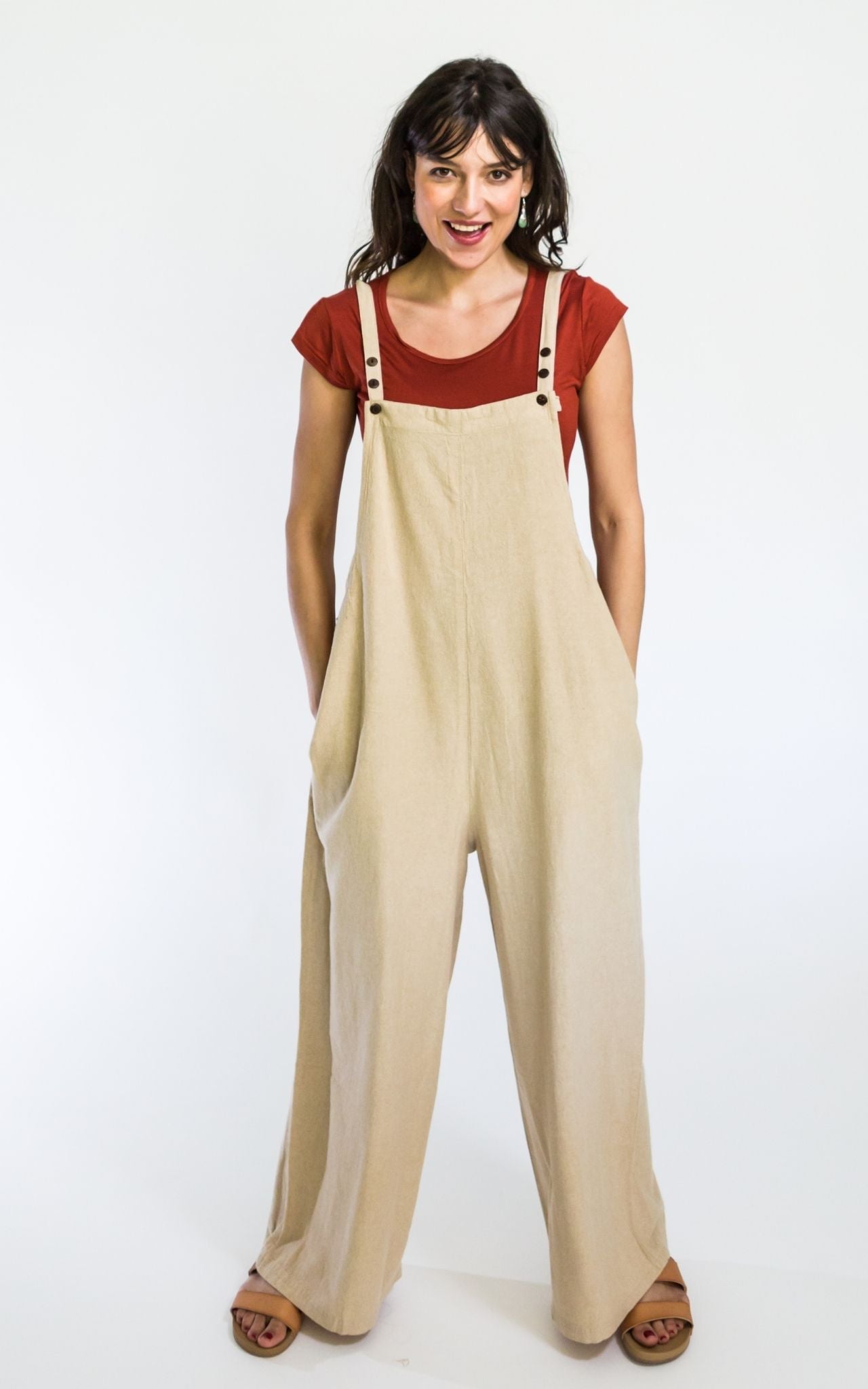 Juanita Overalls Long - Oatmeal