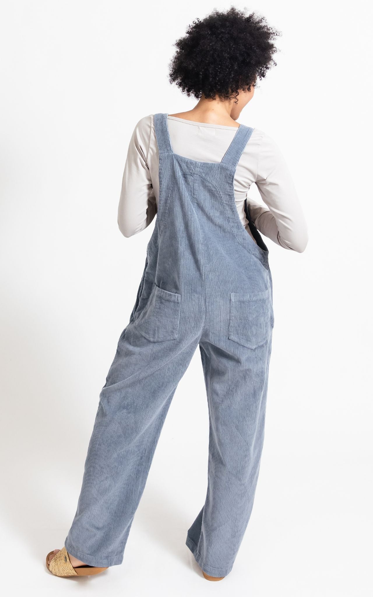 Corduroy Overalls - Sky Blue