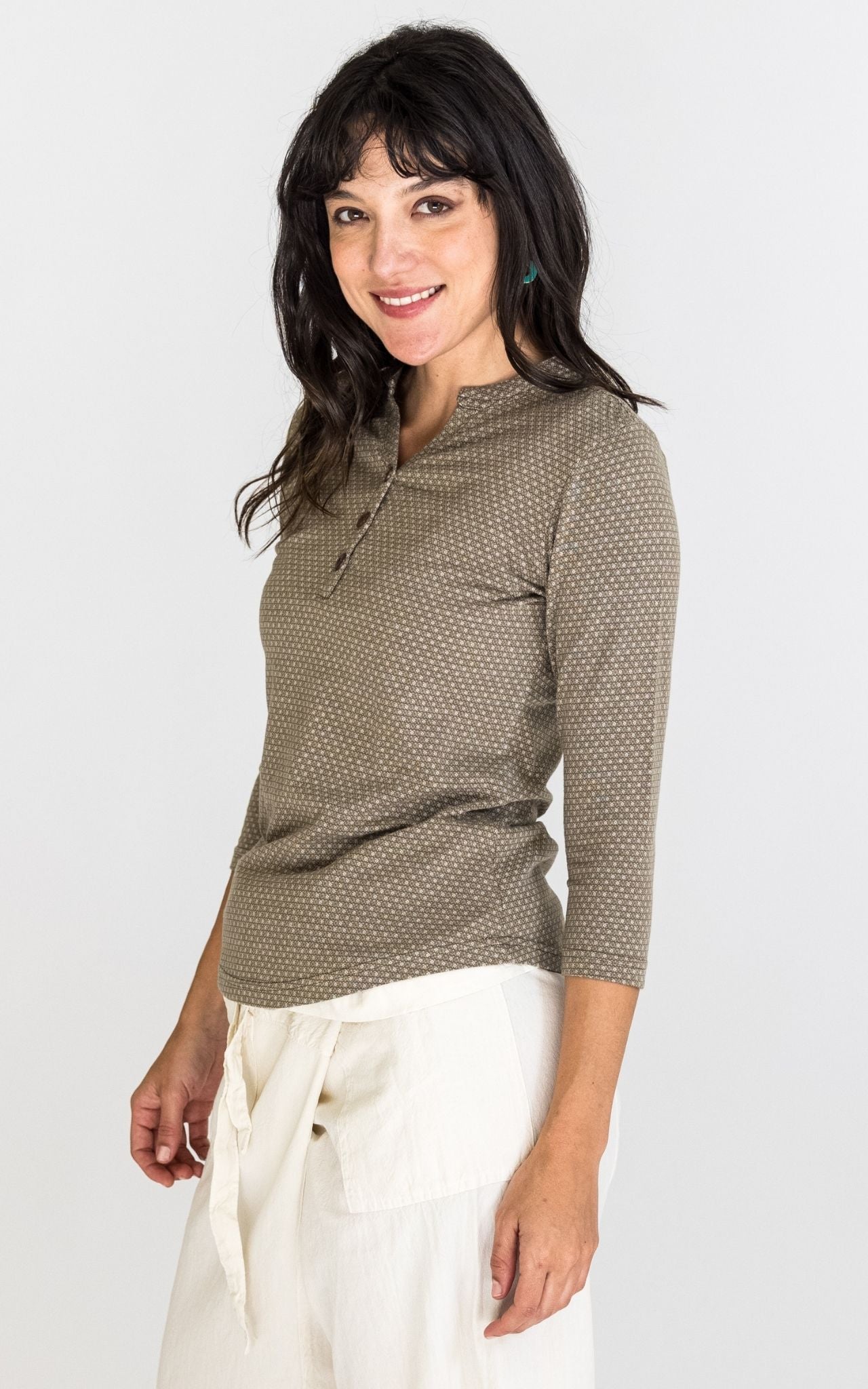 Clementine Top (Pebble) - Olive