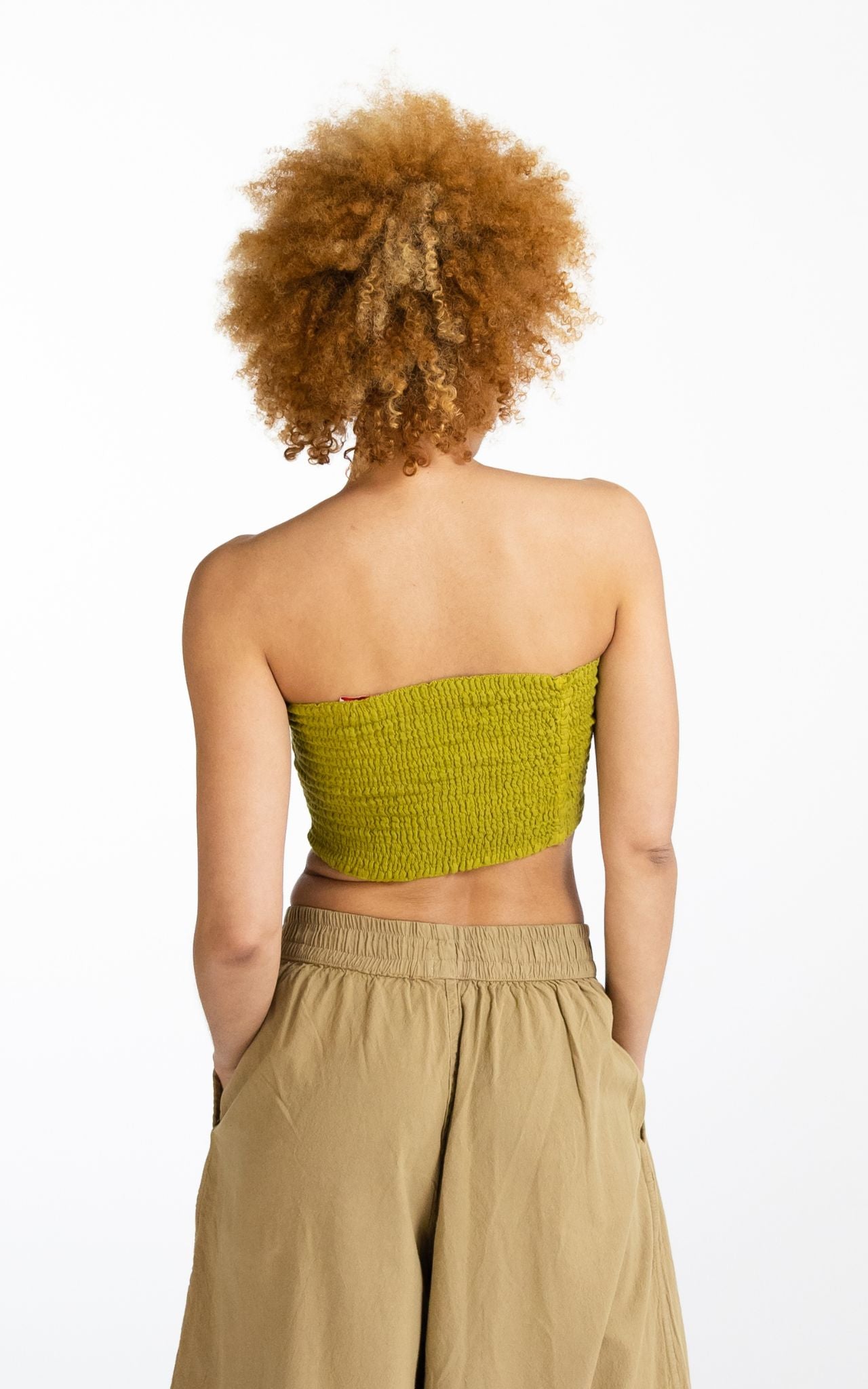 Cotton Tube Top - Lime Green