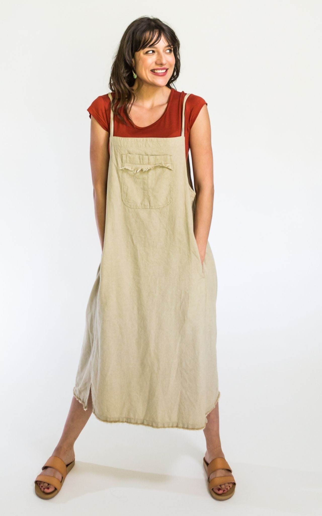 Sirena Pinafore - Oatmeal