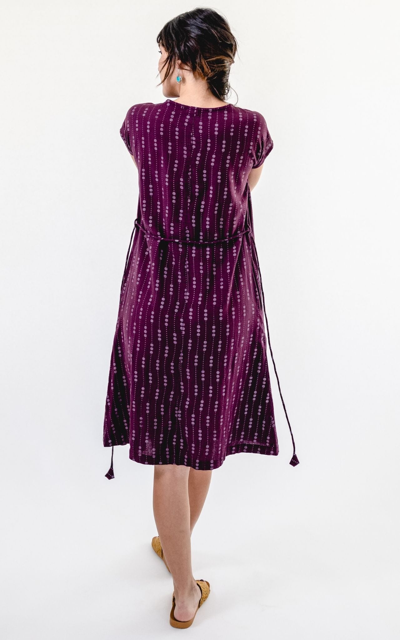 Aurora Dress (Printed) - Wine