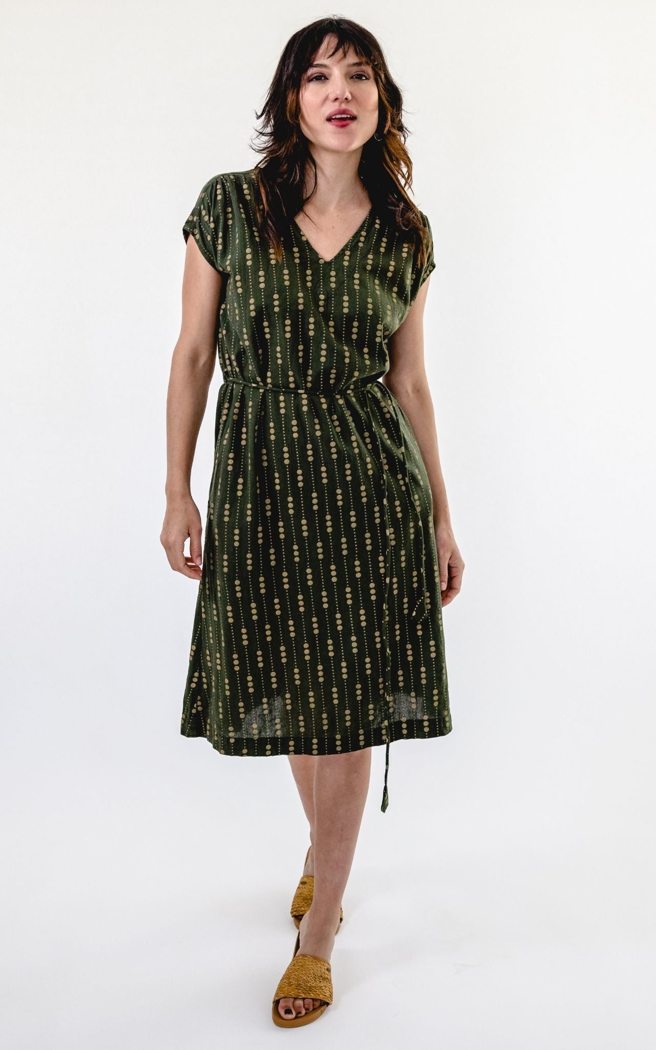 Aurora Dress (Printed) - Green