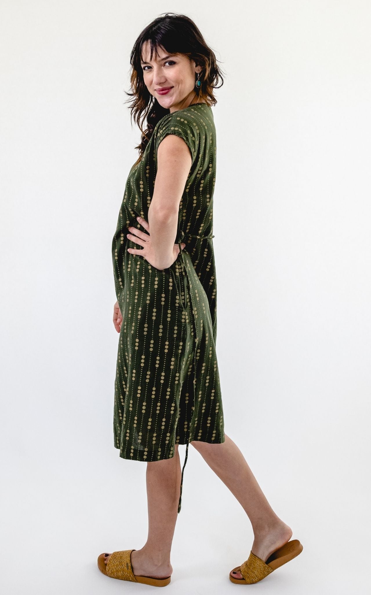 Aurora Dress (Printed) - Green