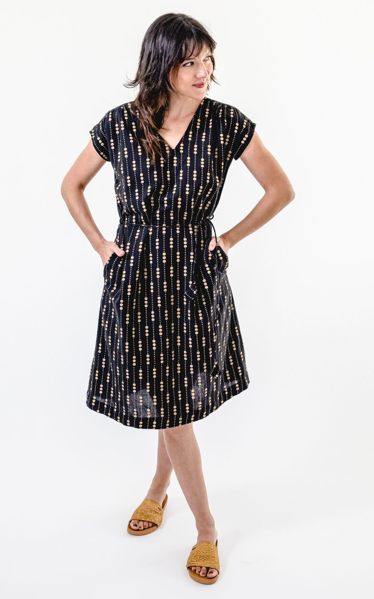 Aurora Dress (Printed) - Black