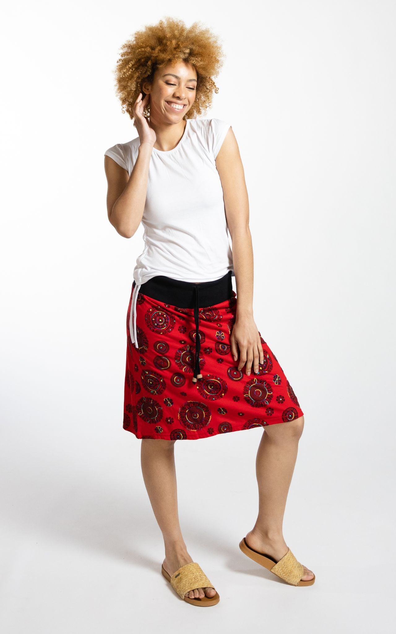 Mandala Skirt - Red