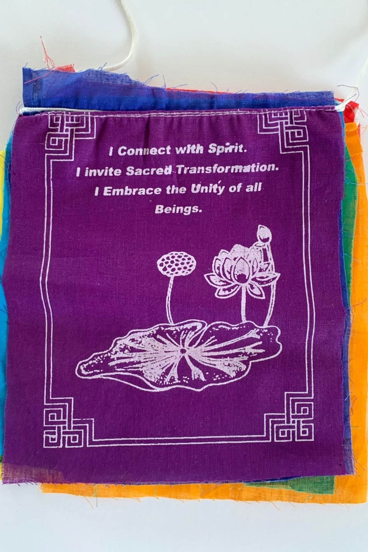 Seven Chakra Affirmation Prayer Flags