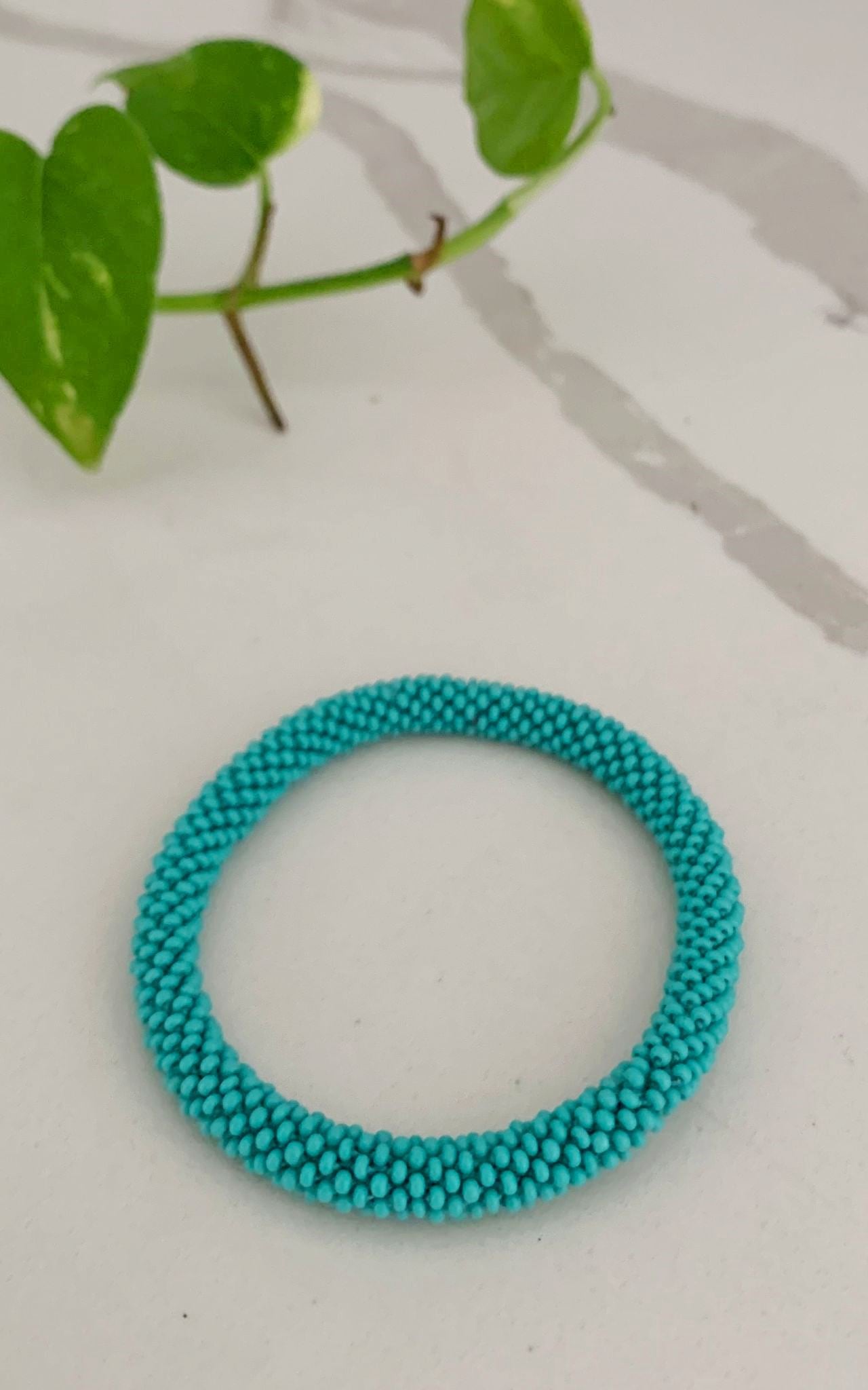 Rolling Beaded Bracelet - Aqua