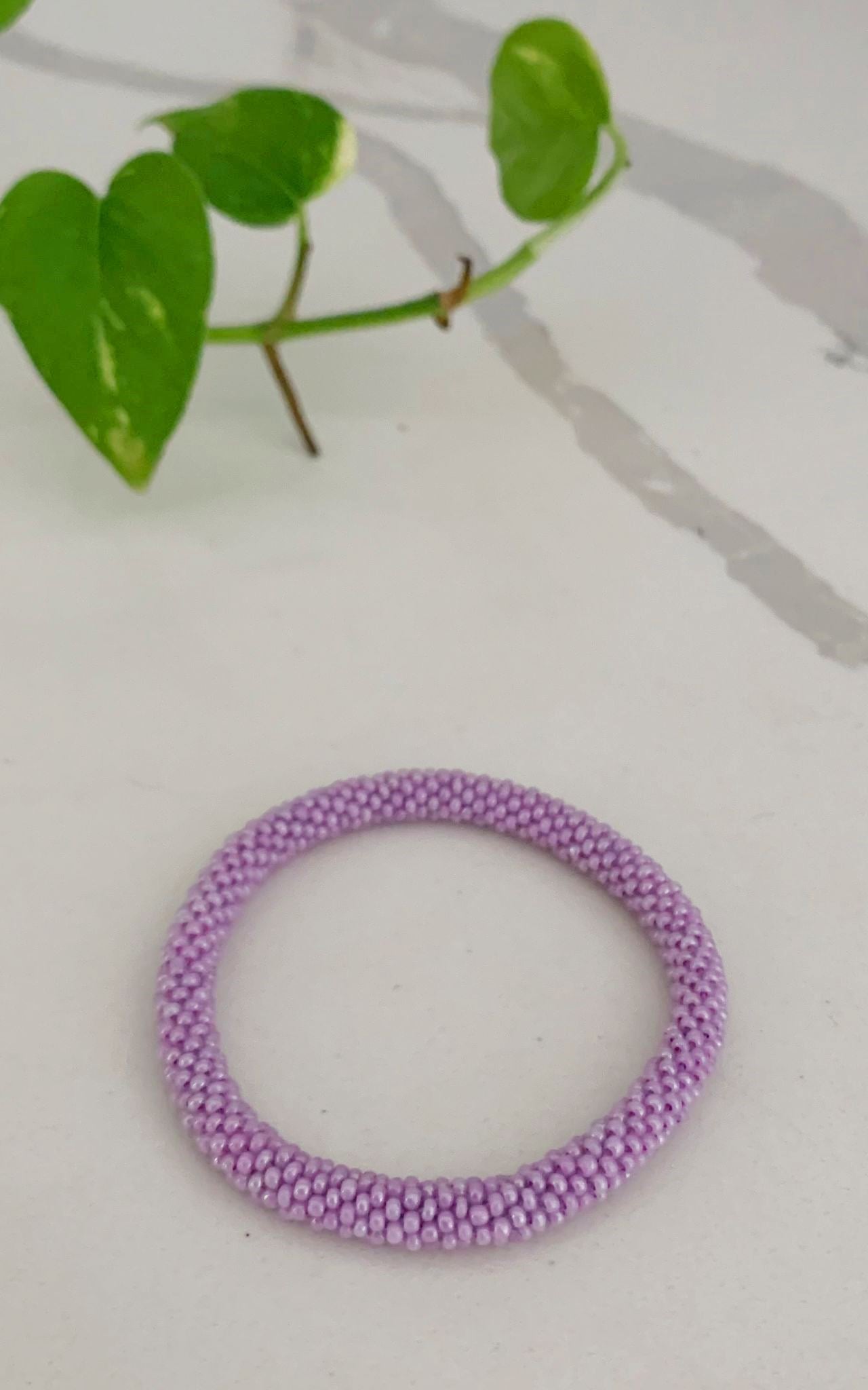 Rolling Beaded Bracelet - Lilac