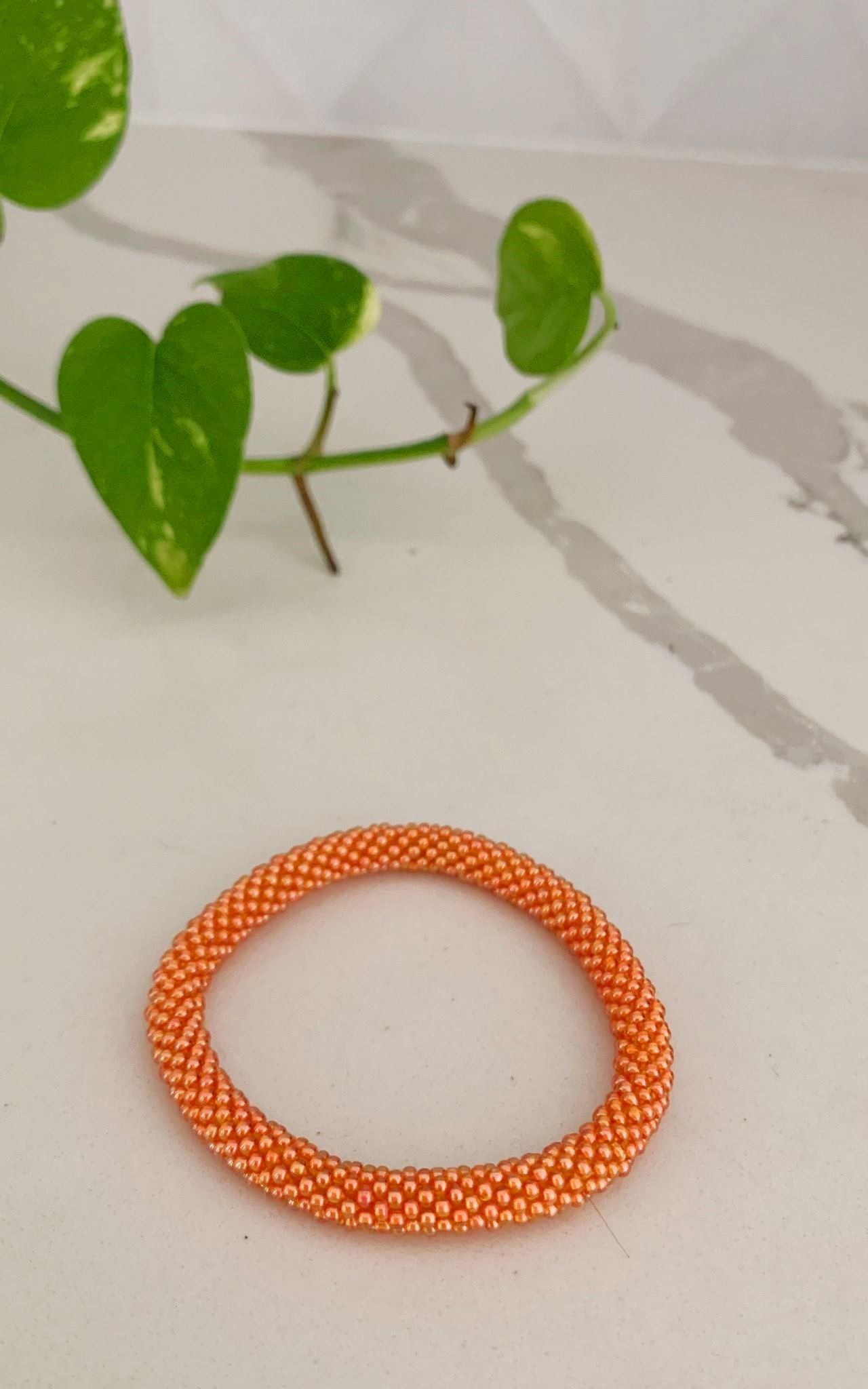 Rolling Beaded Bracelet - Orange