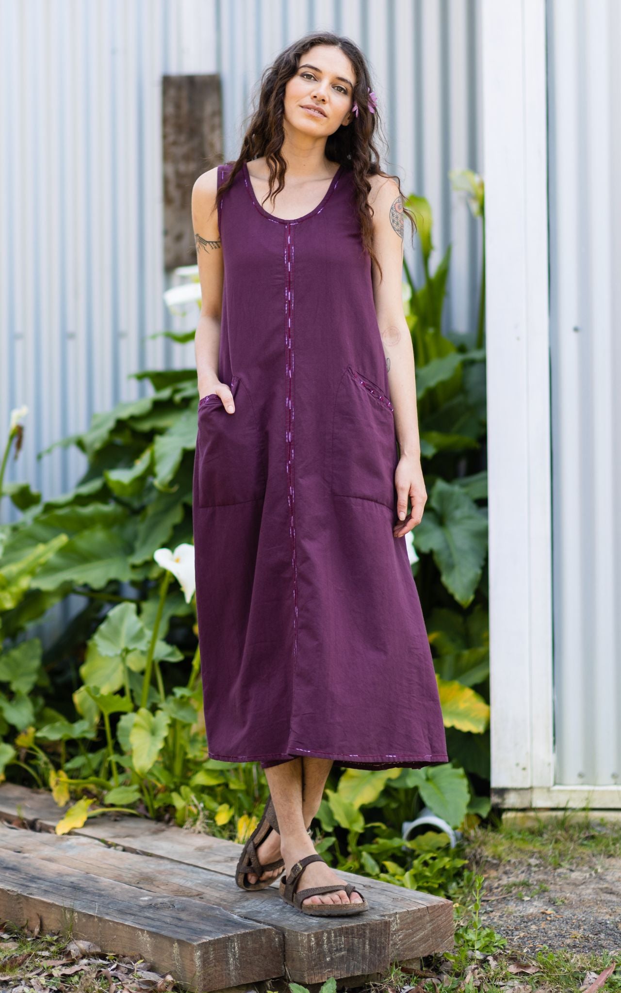 Calliope Dress - Wine