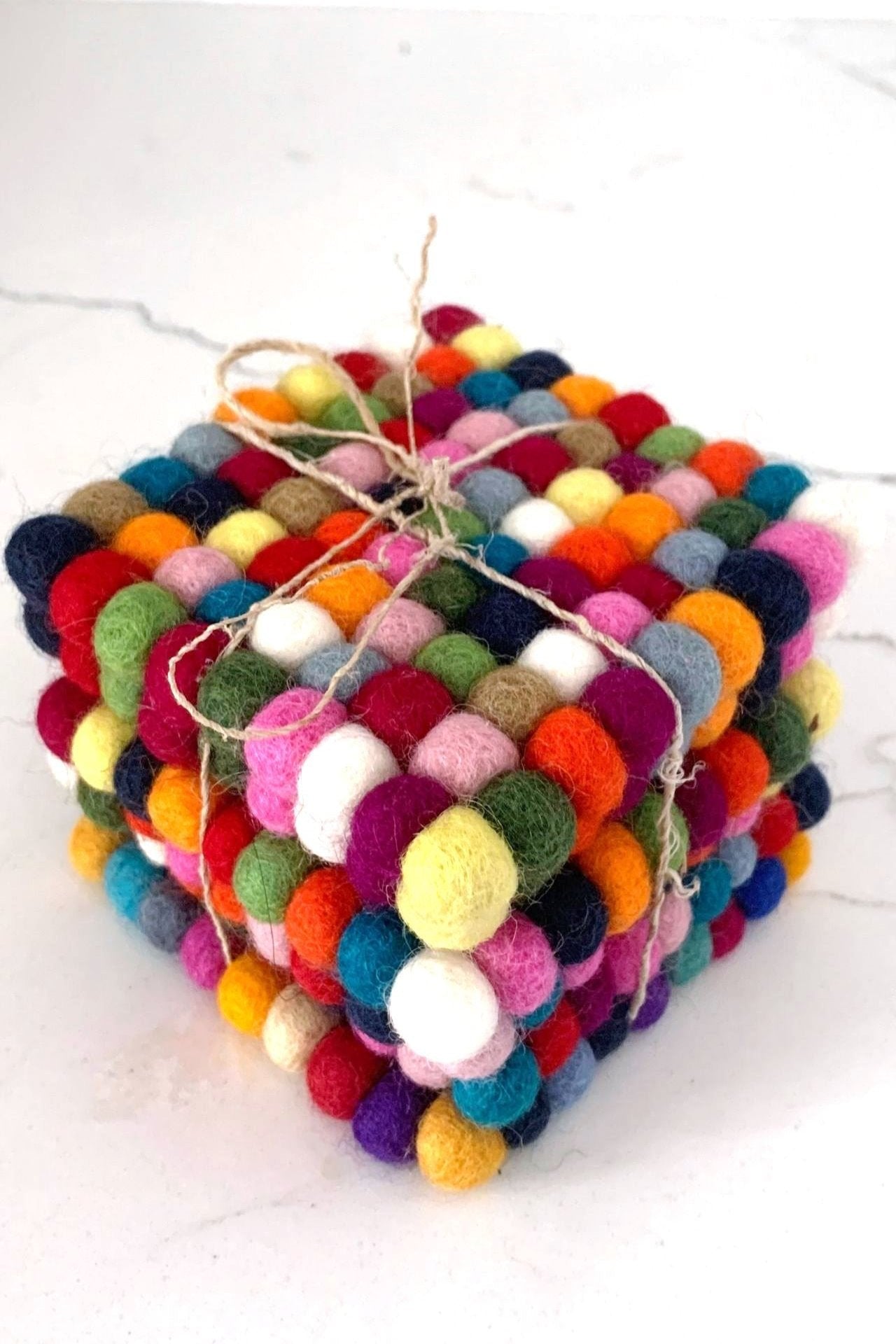 Felt Ball Coasters - Multicolour